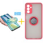 Accetel Pack 2x Película de Hidrogel + Capa Accetel Samsung Galaxy A05s 5G Gel Bumper Ring Red - 8434010680280