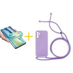 Accetel Pack 1x Película de Hidrogel + Capa Accetel Samsung Galaxy A05s 5G Gel Rope Violet - 8434010679789