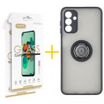 Accetel Pack 2x Película de Vidro Temperado 2.5D + Capa Accetel Samsung Galaxy A05s 5G Gel Bumper Ring Black - 8434010678706