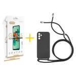 Accetel Pack 2x Película de Vidro Temperado 2.5D + Capa Accetel Samsung Galaxy A05s 5G Gel Rope Black - 8434010678652