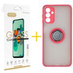 Accetel Pack 1x Película de Vidro Temperado 2.5D + Capa Accetel Samsung Galaxy A05s 5G Gel Bumper Ring Red - 8434010678386