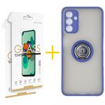 Skyhe Pack 2x Película de Vidro Temperado 2.5D + Capa Skyhe Samsung Galaxy A05s 5G Gel Bumper Ring Blue - 8434010678546