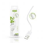 Accetel Cabo Type-C CU-1907 para Samsung Galaxy A05s 1.0m. 2.4A Slim Size White 8434010464637