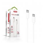 Accetel Cabo Pd Type-C CU-2107 para Xiaomi Redmi Note 13 Pro 4 X Velocidade de Carregamento 1M. 3A 60W Power Delivery 3.0 White 8434010499165