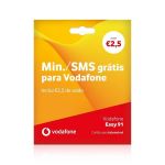 Cartão Vodafone EasyGo 2.50 de Saldo + 15