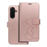 Capa Samsung Galaxy A56 5G Flip Cover Teddy Bear Pink e Slot Cartões