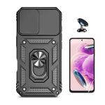Phonecare Kit Película Hidrogel Frente + Capa Magnetic Slide Window + Suporte Magnético Para Xiaomi Redmi Note 13 4G Black