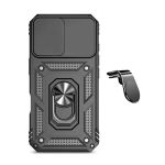 Phonecare Kit Suporte L + Capa Magnetic Slide Window Para Xiaomi Redmi Note 13 4G Black