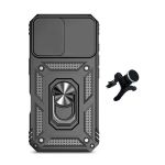 G4M Kit Suporte Magnético Com Pernas + Capa de Proteção Militar Magnética Janela Deslizante GIFT4ME Para Xiaomi Redmi Note 13 4G Black 6425751210203