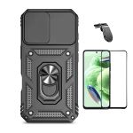 G4M Kit Película de Vidro Temperado Gorilasglass + Capa de Proteção Militar Magnética Janela + Suporte de Carro Magnético L GIFT4ME Para Xiaomi Redmi Note 13 4G Black 6425735066079