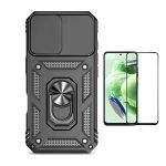 G4M Kit Película de Vidro Temperado Gorilasglass + Capa de Proteção Militar Magnética Janela GIFT4ME Para Xiaomi Redmi Note 13 4G Black 6425734944910