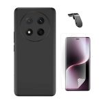 G4M Kit Película Protectora de Hydrogel Frente + Capa Proteção Silicone + Suporte Magnético L GIFT4ME Para Honor X9c Black 6425741922949