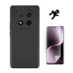G4M Kit Película Protectora de Hydrogel Frente + Capa Proteção Silicone + Suporte Reforçado de Carro GIFT4ME Para Honor X9c Black 6425738336339