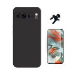 G4M Kit Película Protectora de Hydrogel Frente + Capa Proteção Silicone + Suporte Reforçado de Carro GIFT4ME Para Google Pixel 10 Pro XL Black 6425729453434