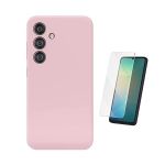 Kit Vidro Temperado Cleargorilasglass + Capa Proteção Silicone GIFT4ME para Samsung Galaxy A17 Pink