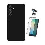 Kit Película de Vidro Temperado Gorilasglass + Capa Proteção Silicone + Suporte Magnético GIFT4ME para Samsung Galaxy A17 5G Black
