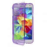 Case Plus Capa Flip TPU para Samsung Galaxy S5 G900 Clear Purple