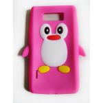 Capa Gel 3D para LG Optimus L7 P700 Pinguim Pink