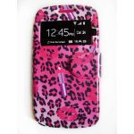 Capa Flip Cover para Samsung Galaxy Trend 2 Tigresa Pink com Apoio e Janela