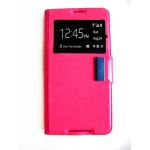 Capa Flip Cover para Nokia Lumia 650 Pink com Apoio e Janela