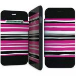 i-Paint Capa Book Stand para iPhone 6/6S Pink Stripes - 8053264072919