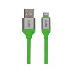 SBS Charging cable with USB 2.0 and Lightning outputs Green - TECABLELIGFLUOG