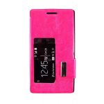 Capa Flip Cover para Nokia Lumia 930 Pink com Apoio e Janela