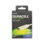 Duracell Cabo Type C para Type C 1M White USB5030A