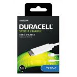 Duracell Cabo Type A para Type C 1M White USB5031W