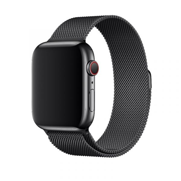 apple watch 44mm space black milanese loop