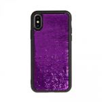 Benjamins Sequins Capa iPhone XR Violet/Black