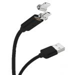 Cyoo Magnet Cabo de Dados ´2em1´ MicroUSB + Lightning para USB 1m, Black