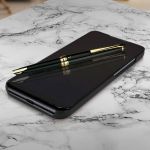 Avizar Capa Efeito Espelho Black Xiaomi Redmi Note 7 Tampa Translúcida Suporte