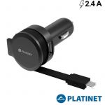 Platinet Carregador isqueiro Double Usb com Cablo Micro-USB