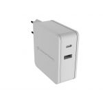 Conceptronic Carregador 2x Portas 60W USB/USB-C White