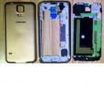 Samsung Galaxy S5 I9600 SM-G900 SM-G900F Chassi Carcaça Completa Dourado