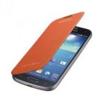 Capa Flip Cover para Samsung Galaxy S4 Mini I9190 I9195 Laranja