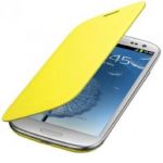 Capa Flip Cover para Samsung Galaxy S4 I9500 I9505 Amarelo