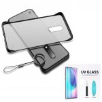 Kit Película Vidro Nano Curved Uv + Capa Invisible Bumper Samsung Galaxy S10 Preto