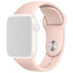 4-OK Bracelete Silicone para Apple Watch 42mm 44mm Pink Areia