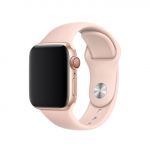 4-OK Bracelete Silicone para Apple Watch 38mm 40mm Pink Areia