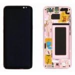 Samsung GH97-20457E Galaxy S8 G950f Display LCD + Touch Preto + Frame Pink
