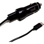 Cool Accesorios Carregador Isqueiro 2x USB 2.4A com Cabo USB-C Black