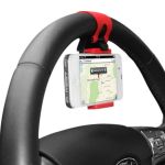 Avizar Suporte de Carro Fixação Volante para Smartphone Clip Vermelho e Preto - SUP-STAIR