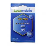Cartão SIM Lyca Top Total 4GB + 500 Min 100 Sms Nacionais 1 Mes Validade