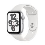 Apple Watch SE 44mm Alumínio Prateado c/ Bracelete Desportiva White - MYDQ2PO/A