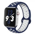 Pulseira Bracelete Sportystyle Apple Watch Series Se 44mm Azul Escuro / Branco
