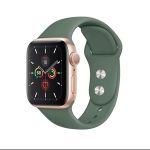 Pulseira Bracelete Smoothsilicone Apple Watch Series Se 44mm Verde Escuro