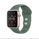 Pulseira Bracelete Smoothsilicone Apple Watch Series 6 44mm Verde Escuro