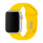 Pulseira Bracelete Smoothsilicone Apple Watch Series Se 44mm Amarelo